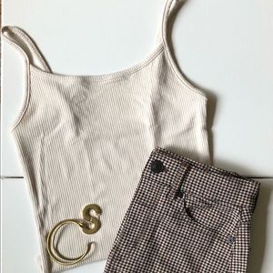 Creme/White New Ribbed Tanktop